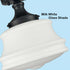 Black Ceiling Light Milk Glass Schoolhouse Light Fixture